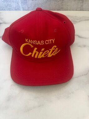 1990 Vintage Kansas City Chiefs Red Script Logo Cap NWOT